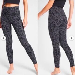 Evolution and Creation Gray Leopard Print High-Waist Leggings